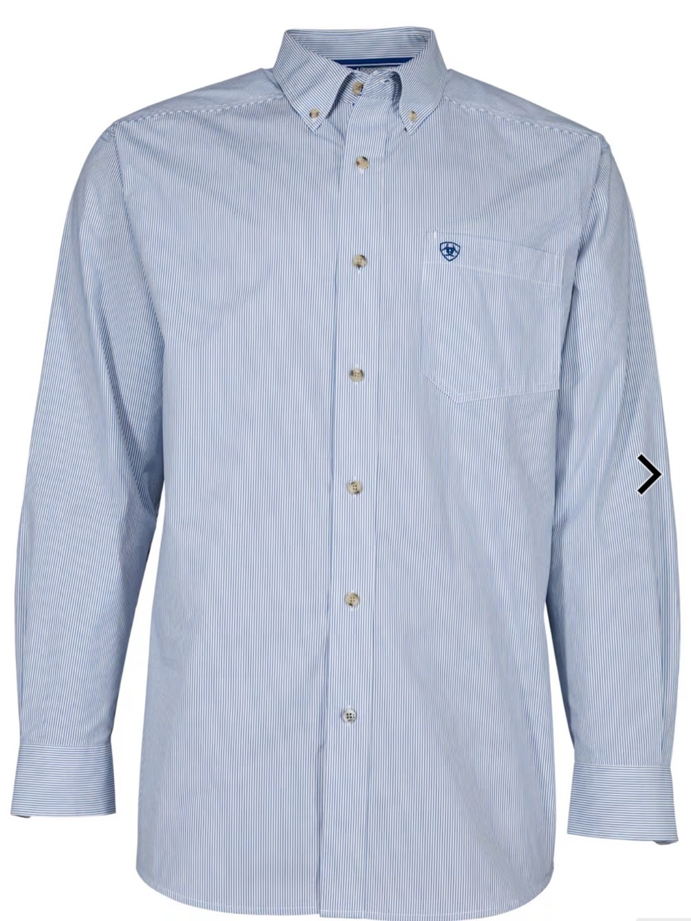 Ariat Pro Series Dayne Mini Stripe Long Sleeve Shirt for Men Blue Large